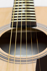 Part of an acoustic guitar