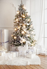 Christmas tree and gifts