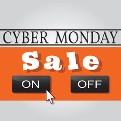 Cyber monday design. Vector illustration eps10. Cyber monday gra