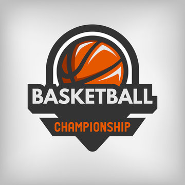 Basketball sports logo.