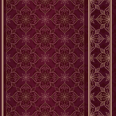 Filigree  seamless golden lace border on vinous.