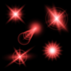 Vector illustration of abstract flare light rays