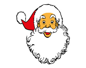 Illustration of Santa Claus isolated on white background