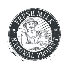 drink vector logo design template. milk or sour cream, beer icon