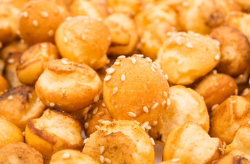 small sugar cookies on a white background