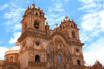 Naklejka premium Historic Iglesia de la Compania in the Plaza de Armas of Cusco i