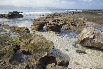 Fototapeta na wymiar rock formation on El Confital beach