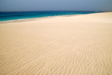 Fototapeta na wymiar Sandstrand auf Sal, Kapverdische Inseln