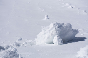 Obraz na płótnie Canvas clumps of snow, winter