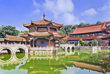 Fototapeta premium Yuantong Buddhist Temple, Kunming, Yunnan Province, China