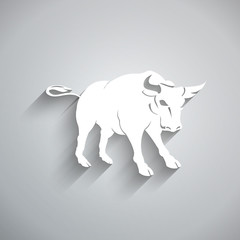 Bull. 3D white paper style