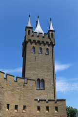 Fototapeta na wymiar Castle tower in Hohenzollern castle, Germany.