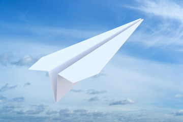 Paper Plane on the blue sky
