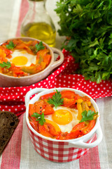 Basque dish piperade with peppers and tomatoes