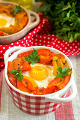 Basque dish piperade with peppers and tomatoes