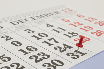 Calendar for December

