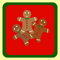 Christmas gingerbread cookies. Vector design