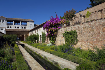 Fototapeta na wymiar Alhambra, Granada,Generalife, Palastgarten,