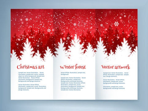 Red And White Christmas Leaflet Design