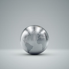 3D metallic globe