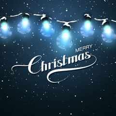 Obraz na płótnie Canvas Christmas Lights. Vector Holiday Illustration