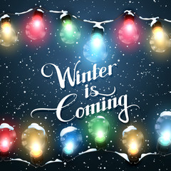 Fototapeta premium Świecąca girlanda elektryczna