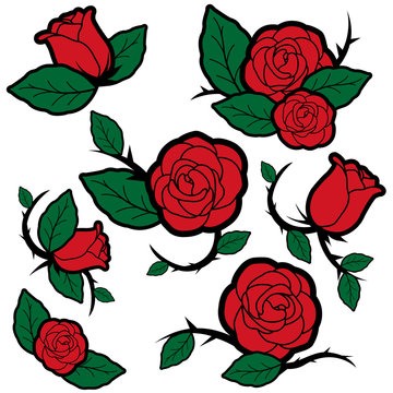 Rose bush 3d illustration isolated on the white... - Stock Illustration  [50514407] - PIXTA