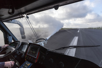 airport fire truck close up