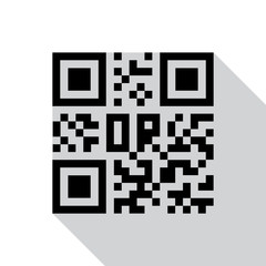 Qr code icon. Vector illustration. Eps 10