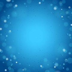 Shiny Blue Background with Defocused Lights