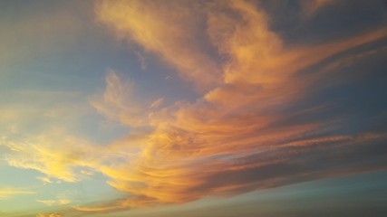 Beautiful morning cloudscape, sunrise shot