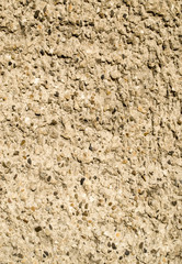 Yellow decorative relief plaster on wall