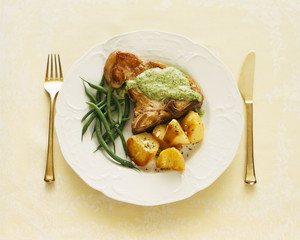 t-bone steak dinner