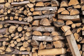A stack of firewood