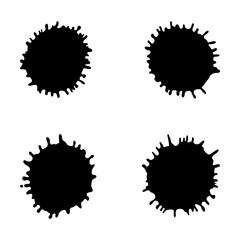 Vector modern splatter set on background