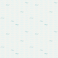 Abstract seamless pattern with hand drawn waves for wrapping