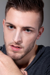 Mann Gesicht sinnlich Nahaufnahme