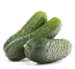 Cucumber vegetable  isolated on white background cutout