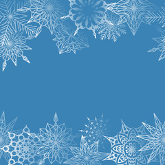 Winter decoration from snowflakes