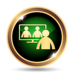 Video conference, online meeting icon