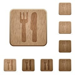 Cutlery wooden buttons