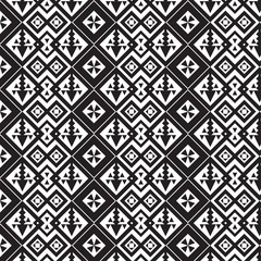 Seamless pattern ethnic black and white