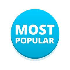 Most Popular sign, button, icon