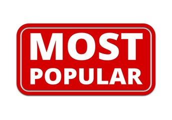 Most Popular sign, button, icon