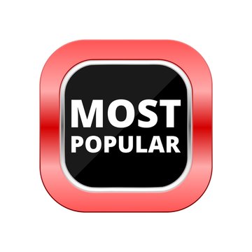 Most Popular sign, button, icon