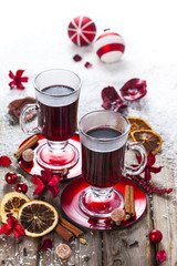 Mulled wine with spices