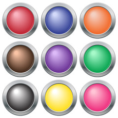 Colourful Button Icon Set