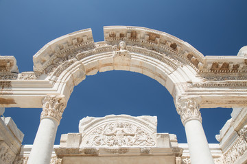 Temple of Hadrian in Ephesus Ancient City