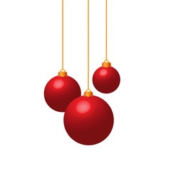 Palline rosse natalizie appese