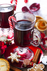 Mulled wine with spices